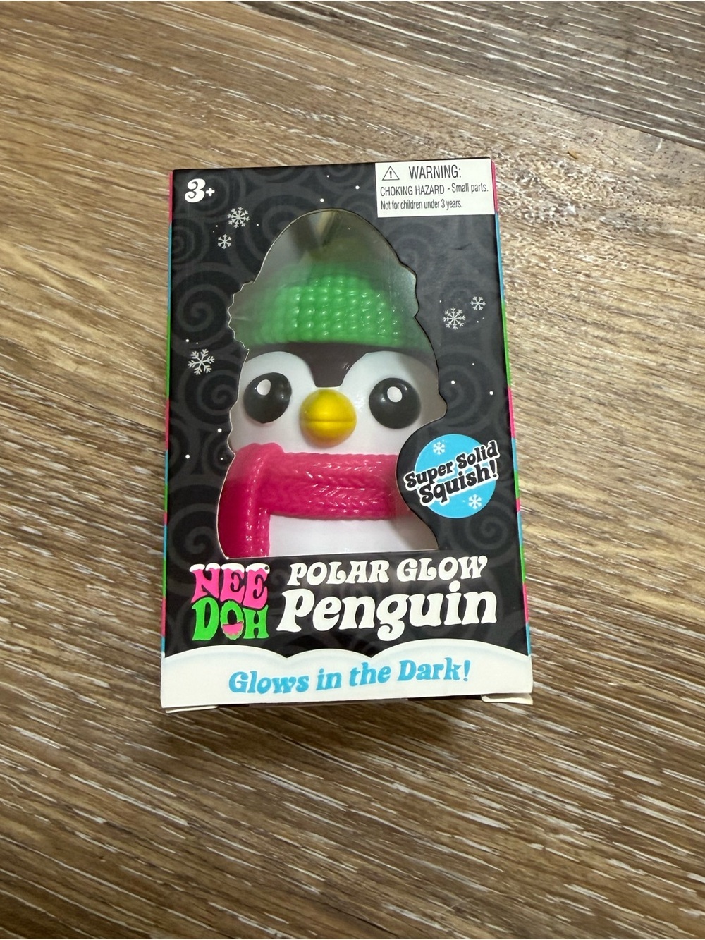 NEEDOH Schylling Polar Glow Penguin Glows in the Dark Pink Super Solid Squish
